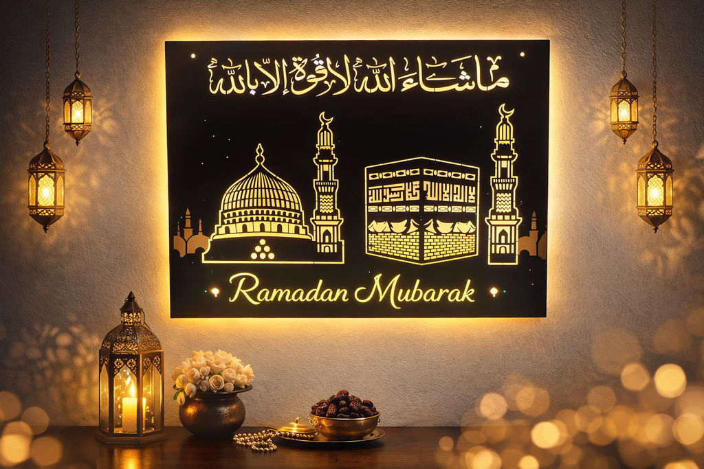 Ramadan Mubarak LED Metal Frame